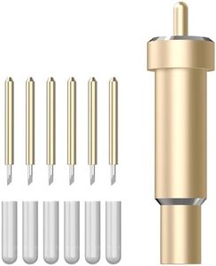 Deep Point Blade+Housing, Artarron Premium Fine Deep Cut Blade Works for Maker3/Maker/Explore3/Air 2/Air/One, for Cuts Glitter Vinyl, Cardstock, Faux Leather, Adhesive Foil, Vellum, 6 Blades