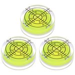 sourcing map 3pcs Round Bubble Level 32x12mm Mini Circular Bullseye Spirit Levels for Leveling Camera Tripod Telescope Workshop Turntable Pictures Frame, Lime