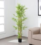 ARICKDECOR Artificial Bamboo Tree Greenery Plants in Nursery Pot Fake Decorative Trees for Home, Office, 5Ft High