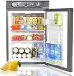 Propane Fridge LPG 12V 3 Way Fridge 2.1 Cu.ft Outdoors Refrigerator Gas Refrigerator without Freezer Propane/240V/12V Fridge for Camping, RV, Black