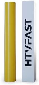 HTVFast HTV Vinyl Rolls Heat Transfer Vinyl - 11.8" x 20' Roll - Flexible & Stretchable PU Material-Easy to Cut, Weed & Transfer w/Heat Press/Home Iron-Works on Plastic, Wood, Ceramic & Fabric (Maize)