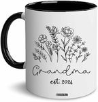 BSQUIELE Grandma Gifts - Mothers Day Grandma Gifts - Grandma 2024 Mug - Christmas, Birthday, Pregnancy Announcement Gifts For Nana, Granny, Grandmother, Mom, Women - Promoted To Grandma 11OZ