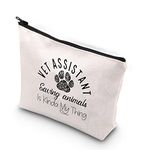 WCGXKO Vet Assistant Gift Saving Animals is Kinda My Thing Vet Gift Zipper Pouch Makeup Bag (Vet Assistant CA)