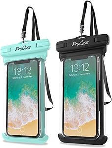 ProCase Waterproof Phone Pouch Case Dry Bag for iPhone 15 14 13 Pro Max Mini 12 11 Pro Max XR XS X 8 7 6S Plus, Galaxy S23 S22 S21 Note Pixel Up to 7", Cruise Essentials -2Pack, Green/Black