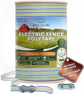 Electric Fence Wire Tape for Livestock 3/4" 1640 Feet (500m) - 6 x Tinned Copper Strands for Superior Shock - Portable Horse Fencing Polytape - UV Rust Corrosion Resistant