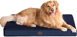 EHEYCIGA Orthopedic XXL Dog Beds for Jumbo Dogs with Removable Washable Cover for Crate, Navy, 47x29