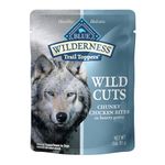 Blue Buffalo Wilderness Trail Toppers Wild Cuts High Protein Grain Free, Natural Wet Dog Food, Chunky Chicken Bites in Hearty Gravy 3-Oz Pouch (Pack of 24)
