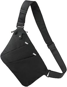 BROADREAM Persönliche flexible Tasche für Damen und Herren, Diebstahlschutz, schmale Umhängetasche, Brustrucksack für Sport, Reisen, Freizeit, Wandern
