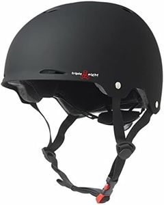 Triple Eight Gotham Dual Certified Skateboard and Bike Helmet, Black Matte, Small / Medium