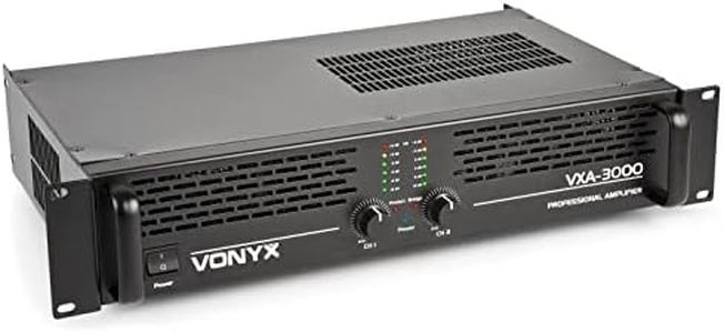Vonyx VXA-3000 - Amplificateur Professionnel, 2x 1500 Watts, Connexion en Pont, Amplificateur Stéréo Haute Qualité, Idéal DJ et DJ Mobiles