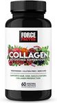 Force Factor Collagen Boosting Superfoods, Vegan Collagen Booster with Hyaluronic Acid, Biotin, Bamboo, Amino Acids & Vitamins for Hair, Skin, and Nails, Strengthener and Skin Supplement, 60 Capsules