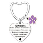 Best Friends Keyring Bestie Gifts for Women Girls Friendship Keychain Bestie Birthday Christmas Gift Graduation Gift