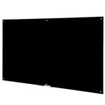 DexBoard Black Glass Board Frameless Tempered Glass Dry Erase Board with Marker Tray for Interactive Office, Wall Mounted Frosted Glass Board, 60" x 40", Black