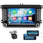 CAMECHO 1+32G Android 13 Car Stereo for VW Polo Golf 5 6 Passat Caddy T5 Tiguan with Wireless Carplay Android Auto, 7 Inch Touch Screen Bluetooth 2Din with Backup Camera Sat Nav WIFI FM RDS HiFi