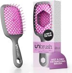 FHI HEAT Unbrush Wet & Dry Vented Detangling Hair Brush, Lavender/Grey