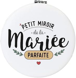 Manahia Miroir Cadeau Mariée - Petit Miroir de la Mariée Parfaite - Bijoux Mariée - Cadeau Mariage - Idée Cadeau Mariée - Noël Mariée - Annonce Mariage - Future Mariée - Cadeau de Noces