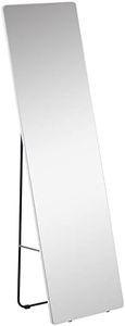HOMCOM Espejo de pie, Espejo de Cuerpo Entero con Soporte, 45 x 160 cm Espejo de Pared, Espejo de Armario, Espejo vestidor para Dormitorio, salón, Plata