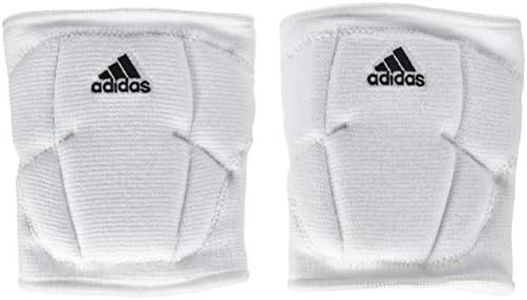 adidas Youth 5 Inch Knee Pad, White/Black, Large