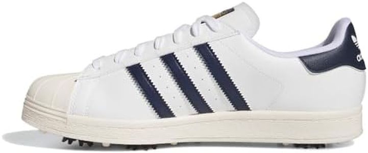 Adidas Men Leather Superstar Golf Golf Shoe FTWWHT/Conavy/Owhite (UK-7)