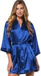 Turquaz Women's Bride Bridesmaids Robe - Satin Kimono Robes for Wedding & Bridal Party Silk Like Lightweight Robes for Women