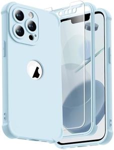 ORETECH for iPhone 13 Pro Max Case, with [2 x Screen Protectors] [15 Ft Military Grade Drop Test] [Camera Protection] 360° Shockproof Slim Thin Phone Case iPhone 13 Pro Max Cover 6.7" Baby Blue