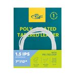 SF Fly Fishing Poly-Coated Leaders Monofilament Core Leader Line Fly Line for Trout Intermediate IPS1.5#Clear 7FT 12LB