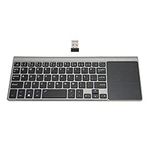 Zunate Wireless Keyboard Touchpad with Touchpad,2.4G Wireless QWERTY Keyboard with Trackpad,Portable Ultra-thin Ergonomic Typewriter,for Computer Laptop Tablet