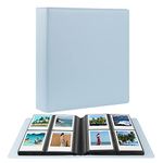 192 Pockets Photo Album for Fujifilm Instax Wide 400/Instax WIDE 300/Polaroid OneStep/Now/Now+/Now Gen2,Polaroid POP/Lab Instant Printer,i-Type/600/SX-70 Film (Blue)