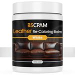 BSCPAM Leather Recoloring Balm - Leather Repair Kit for Furniture & Vinyl- Leather Dye, Restore & Renew for Couches, Car Seats, Belt, Boots - Non Toxic Leather Stain - 12oz White