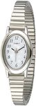 Timex Cavatina Expansion Band Watch, Silver-Tone/White, Quartz Watch