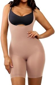 SHAPELLX Open Bust Bodysuit Shapewear for Women Tummy Control Seamless Shaper Butt Lifter Thigh Slimmer Body Shaper, 02-beige, X-Large-XX-Large