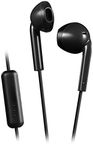 JVC HAF17MB Earbud Headphones with Mic and Remote - Black