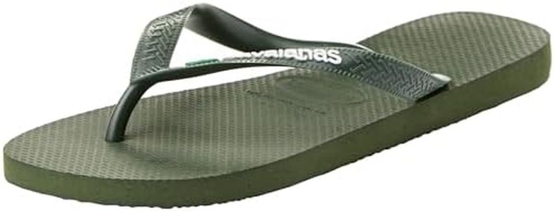 Havaianas Unisex Top Brasil Logo Flip-Flop, Olive Green, 9/10 UK