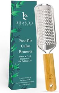 Foot File - Callus Remover Tool for Dead Skin Removal, at Home Pedicure Tools, Foot Rasp Callus Remover Feet and Heels, Smooth Soft Feet Using a Grater & Scraper (Bamboo & Stainless Steel) (1 Pack)