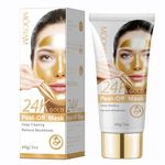 24K Gold Peel-Off Face Mask for Women, Clay Mask, Moisturizing Facial Mask Deep Cleaning,Blackhead Remove Face Mask for All Skin