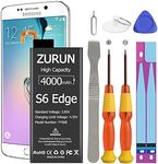 Galaxy S6 Edge Battery ZURUN 4000mAh Li-Polymer Battery EB-BG925ABE Replacement for Samsung Galaxy S6 Edge SM-G925 G925V G925A G925T G925P G925R4 with Screwdriver Tool Kit