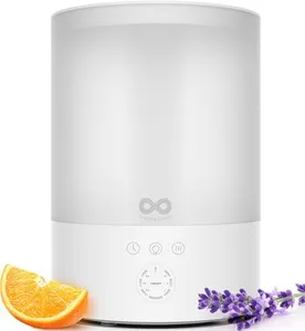 Everlasting Comfort 2.5L Top Fill Humidifiers for Bedroom, Quiet Ultrasonic Cool Mist Humidifier, Easy to Fill & Clean, Auto Shut-Off, 20 Hour Run Time, Aromatherapy