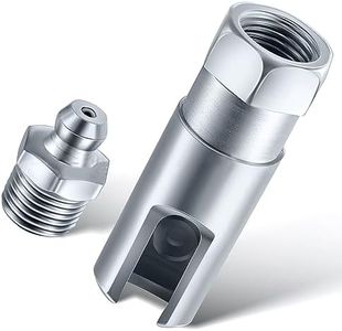 Jawfait Grease Coupler Right Angle 90 Degree Push-Fit Slotted Grease Fitting with 1/8" NPT Threads Slotted Standard Grease Coupler Grease Fitting Tool Leak-Free Seal