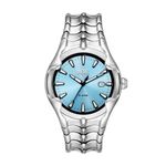 Diesel Stainless Steel Analog Blue Dial Men's Watch-Dz2200, Band Color-Silver