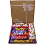 Happy Birthday Chocolate Gift Box Hamper, Celebration Box For Him and Her, Birthday Treats For Children, Full Sized Bars, Letterbox Friendly, 18th, 21st, 25th, 30th