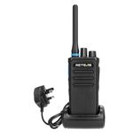 Retevis P1 DMR Walkie Talkie, High Power Two Way Radio Superhet, 260hrs Recording, Relay, Lone Worker, 2500mAh Walkie Talkies Long Range for Forest Rescue (1 Pcs, Black)