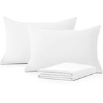 Moonlight Bedding Pillow Cases 2 Pack – White Pillowcases Envelope Closure Super Soft Brushed Microfiber Standard House Wife Pillow Covers, (50 X 75 CM)