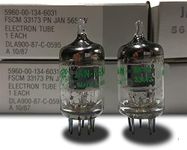 5654W Vacuum Tubes Upgrade for 6J1 / 6J1P / 6J1P-EB / 6Zh1P-EV / 6AK5 / 6AK5W / EF95, 7-Pin 5654W Perfect Matched Pairing Tubes Electronic Valve Tube AMP, Tested Platinum Grade Version - 2 Pack