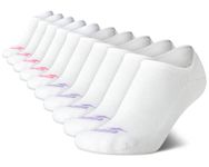 Avia Women’s Socks – Lightweight No Show Liners, Performance or Casual (10 Pack), Size Shoe size: 4-9, White Comfort