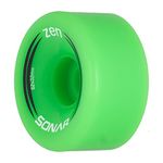 Sonar Wheels - Zen - Quad Roller Skate Wheels - 4 Pack of 32mm x 62mm 85A Wheels | Green