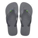 Havaianas Top Brasil Unisex Adults Flip Flop, Steel Grey, 8 UK