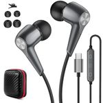 USB C Earbuds Wired Headphones with Microphone for Samsung Galaxy Z Flip Fold 6 5 S24 Ultra S23 FE S22 S21 Type C in-Ear Noise Canceling Sport Headset for iPhone 16 Pro Max iPad Oneplus Pixel 8 7 6