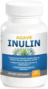 Agave Inulin Capsules Digestive Support Soluble Fiber Prebiotic Agave Inulin 120 Ct.