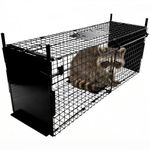 Thealyn Animal Cage Trap 105 X 40 X 31 cm Double Door Animal Cage Trap Metal Trap Cage Humane Live Animal Trap for Rabbits, Stray Cat, Squirrel, Raccoon, Mole, Gopher, Opossum