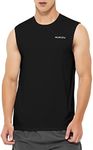 DEMOZU Men's Sleeveless Workout Shirt Swim Beach Pool Tank Top Big and Tall Quick Dry Swimming Athletic Gym Muscle Tank, Black, 4XL